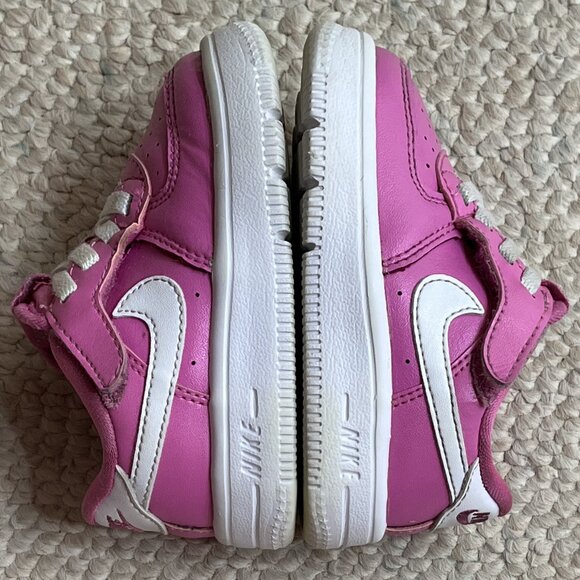 Nike Air Force 1 Toddler Baby Girl Size 5C Pink AF1 Sneakers Shoes FN0236-600 - Picture 2 of 11